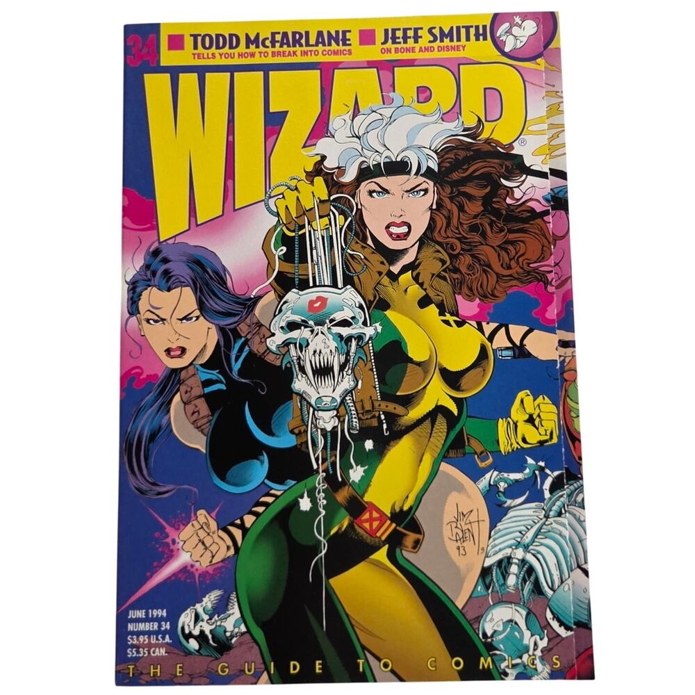 Wizard Magazine Issue #34 June 1994 Generation X Comic Guide W/ Poster VF